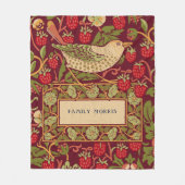 Couverture Polaire William Morris Strawberry Thief Fleece Blanche (Devant)