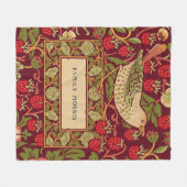 Couverture Polaire William Morris Strawberry Thief Fleece Blanche (Devant (Horizontal))