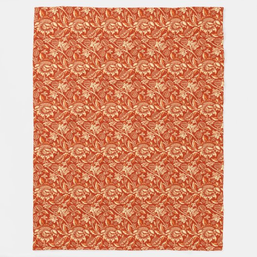Couverture Polaire William Morris Sunflowers, Mandarin Orange (Devant)