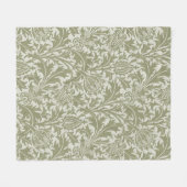 Couverture Polaire William Morris Thistle Sage Green Motif (Devant (Horizontal))