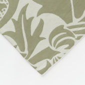 Couverture Polaire William Morris Thistle Sage Green Motif (Coin)