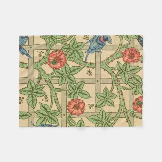 Couverture Polaire William Morris Trellis Design classique de papier (Devant (Horizontal))