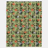 Couverture Polaire William Morris Trellis Motif en vert (Devant)