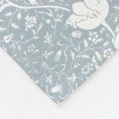 Couverture Polaire William Morris Tulips en Motif blanc (Coin)