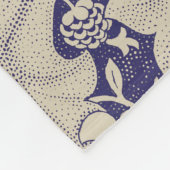 Couverture Polaire William Morris Wallflower bleu damas floral (Coin)