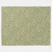 Couverture Polaire William Morris Willow Bough Green Willow Feuilles (Devant (Horizontal))