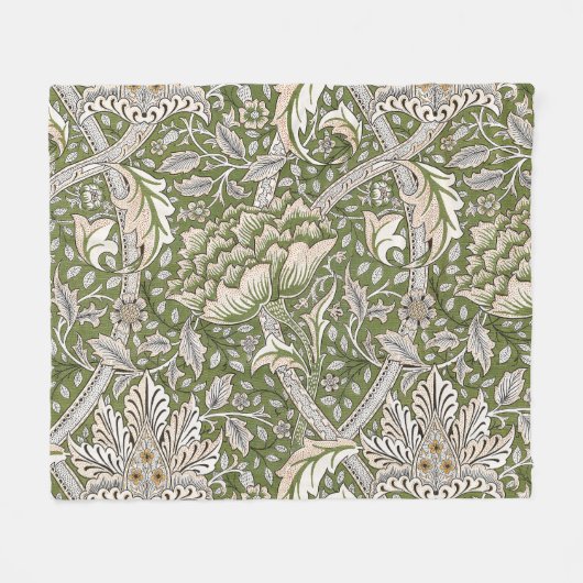 Couverture Polaire William Morris Windrush fleurs florales classique (Devant (Horizontal))