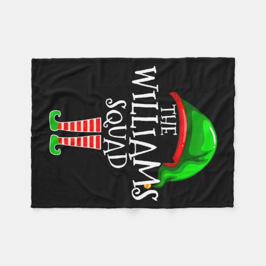 Couverture Polaire Williams Family Name Squad Matching Group Elf Chri (Devant (Horizontal))