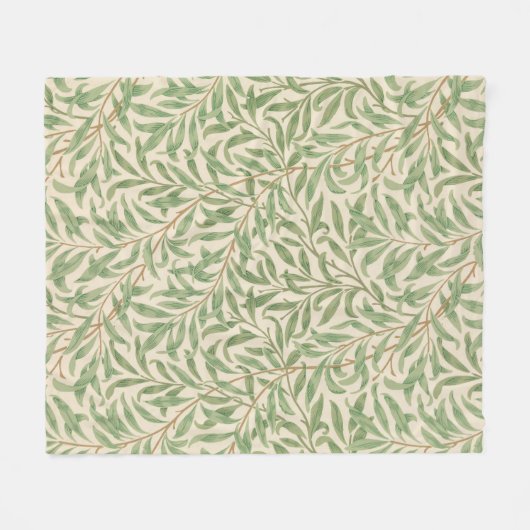 Couverture Polaire Willow Bough (par William Morris) Fleece Blanket (Devant (Horizontal))