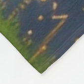 Couverture Polaire Willow Tree de nuit avec papillons et lucioles (Coin)