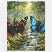 Couverture Polaire Wings of the Grove premium fantasy fleece blanket (Devant)