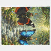 Couverture Polaire Wings of the Grove premium fantasy fleece blanket (Devant (Horizontal))
