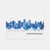 Couverture Polaire Winston-Salem en Caroline du Nord Skyline Blue (Devant (Horizontal))