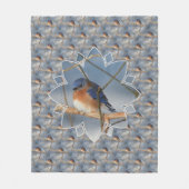 Couverture Polaire Winter Bluebird Nature Bird Art Pattern  (Devant)