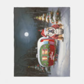 Couverture Polaire Winter Bulldog Caravan Christmas Adventure (Devant)