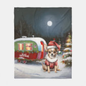 Couverture Polaire Winter Chihuahua Caravan Christmas Adventure (Devant)