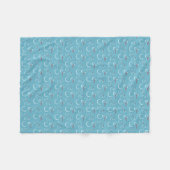 Couverture Polaire Winter Cyan Cute Snowman Famille Motif (Devant (Horizontal))