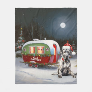 Couverture Polaire Winter Great Dane Caravan Christmas Adventure