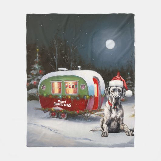 Couverture Polaire Winter Great Dane Caravan Christmas Adventure (Devant)