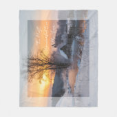 Couverture Polaire Winter scene custom Christmas Holiday (Devant)
