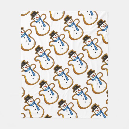 Couverture Polaire Winter Snow Man Snowman Noël Hanoukka Holiday (Devant)