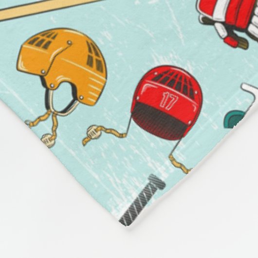 Couverture Polaire Winter Sports Hockey Player Equipment Gear Pattern (Coin)