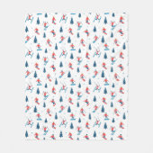 Couverture Polaire Winter Sports Skiing Snowboarding Pattern (Devant)