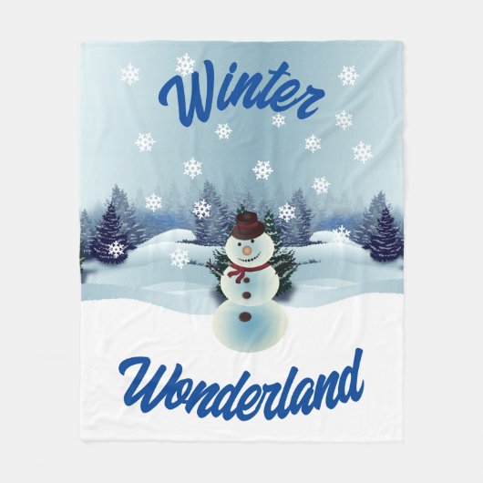 Couverture Polaire Winter Wonderland Fleece Blanche (Devant)