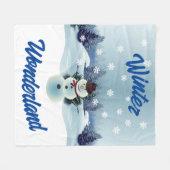 Couverture Polaire Winter Wonderland Fleece Blanche (Devant (Horizontal))