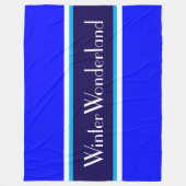 Couverture Polaire WINTER WONDERLAND Navy Sky Royal Blue  Stripes (Devant)