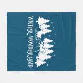 Couverture Polaire Winter Wonderland Sleigh Ride Scene (Devant (Horizontal))