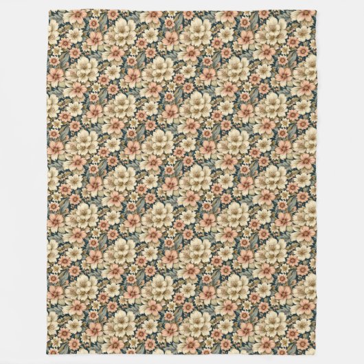 Couverture Polaire Wintry Floral Azaleas and Rose (Devant)