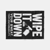 Couverture Polaire Wipe It Down Fitness Motivation Art  (Devant (Horizontal))