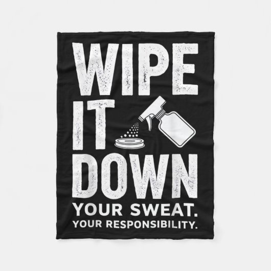 Couverture Polaire Wipe It Down Fitness Motivation Art  (Devant)