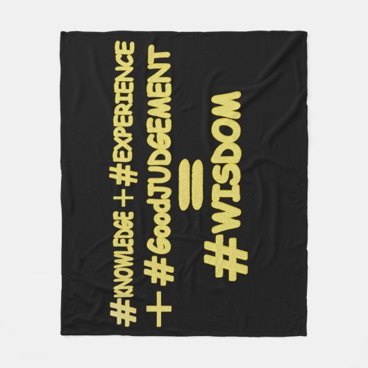 Couverture Polaire "WISDOM EQUATION" Mignonne Expression Design. Comm (Devant)