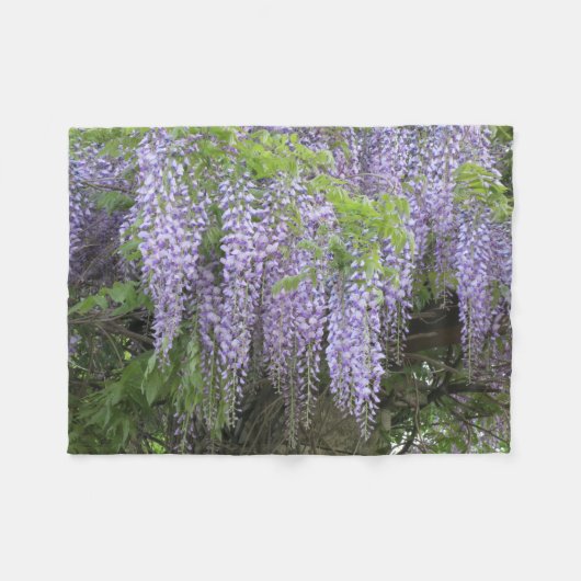 Couverture Polaire Wisteria Blanket pour les amoureux des fleurs (Devant (Horizontal))