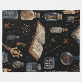 Couverture Polaire Witchcraft Potion Pattern – Halloween Magic (Devant (Horizontal))