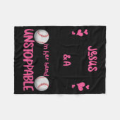 Couverture Polaire With Jesus In Her Heart And A Softball She Is Unst (Devant (Horizontal))