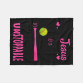Couverture Polaire With Jesus In Her Heart And A Softball She Is Unst (Devant (Horizontal))