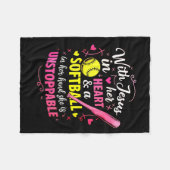 Couverture Polaire With Jesus In Her Heart And A Softball She Is Unst (Devant (Horizontal))