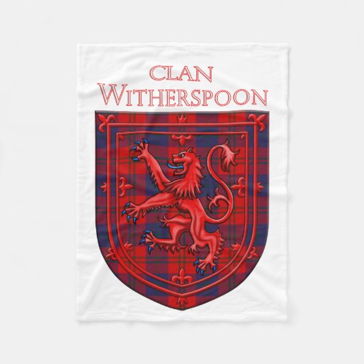 Couverture Polaire Witherspoon Tartan Scottish Plaid Lion Rampant (Devant)