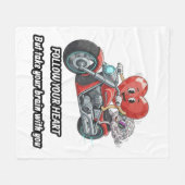 Couverture Polaire witty relationship quote gift heart riding bike (Devant (Horizontal))