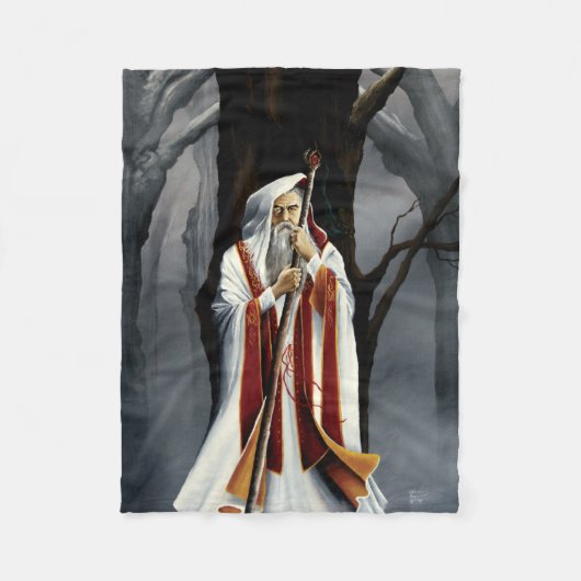 Couverture Polaire Wizard blanc (Devant)