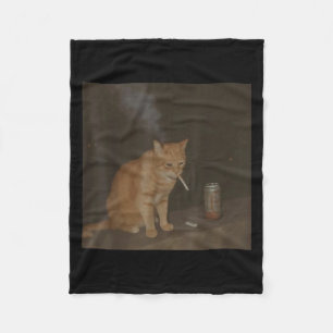 Couverture Polaire Wizard Cigarette Kitten Drôle Fumer Cat Meme Bra