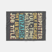 Couverture Polaire Wizard Job Title Quote - Funny Shipfitter  (Devant (Horizontal))