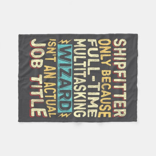 Couverture Polaire Wizard Job Title Quote - Funny Shipfitter  (Devant (Horizontal))