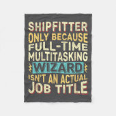 Couverture Polaire Wizard Job Title Quote - Funny Shipfitter  (Devant)