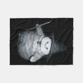 Couverture Polaire Wizard Kitten Meme Chonk Witch Cat Meme Stud Brain (Devant (Horizontal))