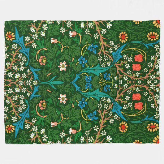 Couverture Polaire WM Morris Blackthorn Motif Art nouveau (Devant (Horizontal))