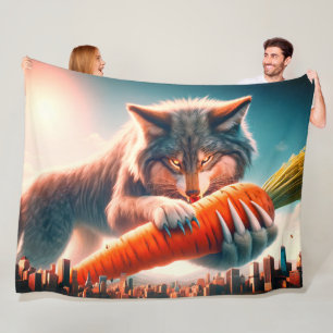 Couverture Polaire Wolf Art